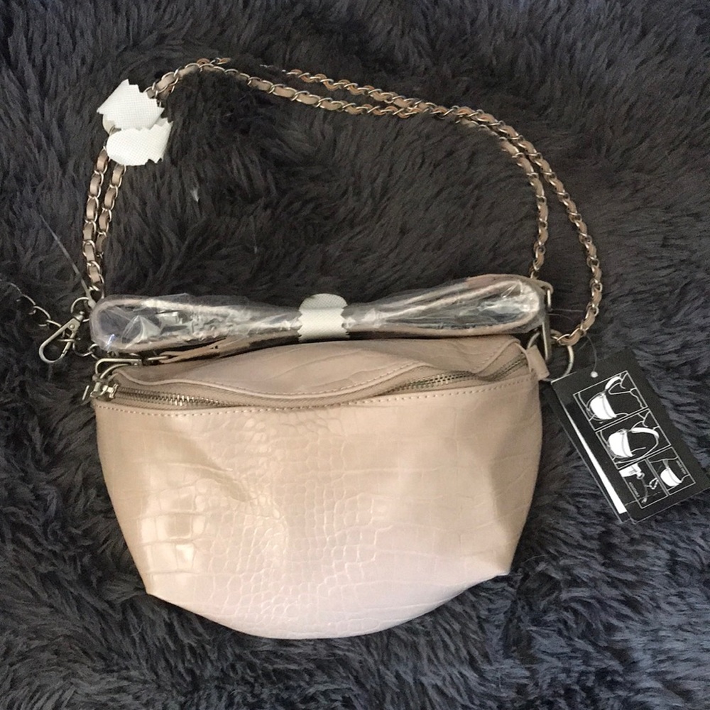 Steve Madden Croco Ida Rose belt bag/handbag